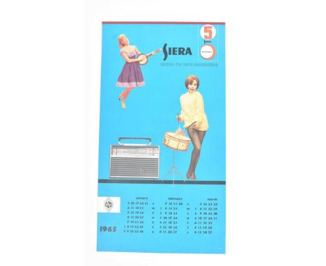 1960s (one 1955). Three for Siera Radio &amp; Television (var. languages, incl. one in Arabic), one for Singer appliances, on