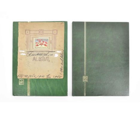 Approx. 340 poster stamps loosely inserted into 3 mostly filled albums, most Dutch and German, a few from Switzerland and els