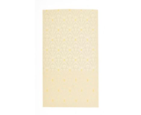 (1) Art deco wallpaper designed in yellow, red, brown and green tones, Rath &amp; Doodeheefver, 1929. Stamp verso 'R. &amp; D