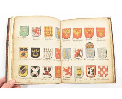 Dutch, 2nd half 17th cent. (first entry dated 1665), 19th cent. marbled and panelled leather, 4to. Some coats of arms handcol