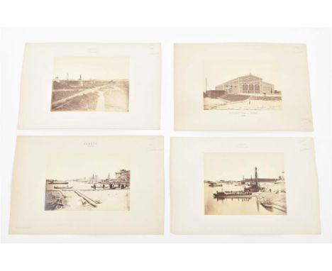 All albumen prints, all mounted on thick paper as publ., all w. letterpress titles, all approx. 18 x 26 cm. (1) Three photos 