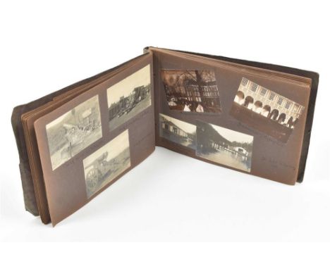 died 7 juli 1938" (handwritten title on front cover, in Dutch). Album of approx. 80 military-related photographs, 1919-1931, 