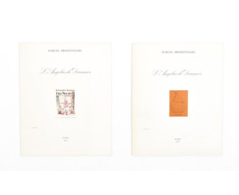 Paris, Musée national d'art moderne Centre Georges Pompidou, 1975. Softcover, two volumes each 25.5 x 20.5 cm, 32 pp. Artists
