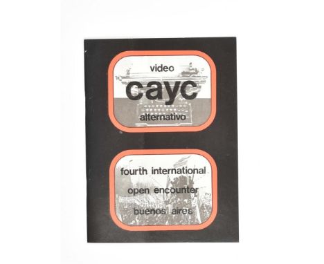 Edited by Jorge Glusberg. Staplebound booklets with signature design, 22 x 16.5 cm, with text in English and Spanish. (1) Fou