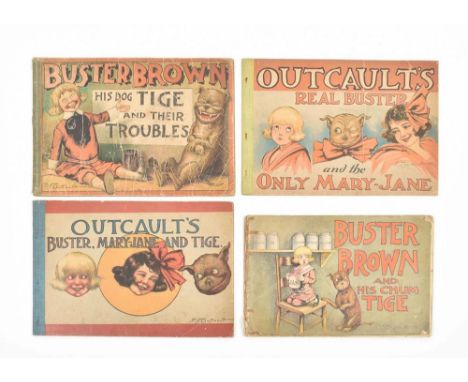4 books from this famous American comic, all publ. by W. &amp; R. Chambers in Edinburgh. (1) Buster Brown, His Dog Tige and T