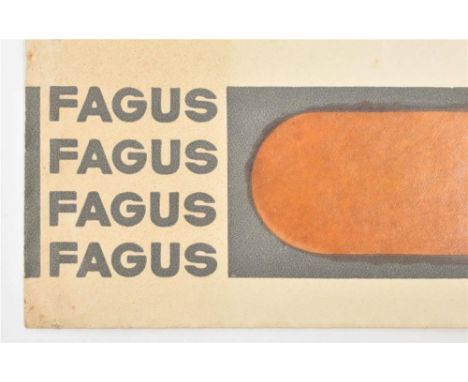 Des. by Molzahn, stamped '24-2-'25, Leine'. 11 x 21.5 cm. *Between 1911 and 1925, Walter Gropius and Adolf Meyer completed th