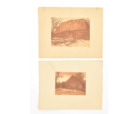(Barn with fence in foreground, Brabant). Etching. 1892. Signed and dated in the plate on bottom left and signed and numb. 40