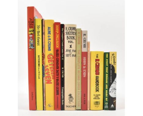 Incl. a.o.: (1) R. Crumb Sketchbook. Volume 1. June 1964-Sept. 1968. Taschen, 2016. Hc w. sl. discol. dust-j. (2) Rompin' Sto