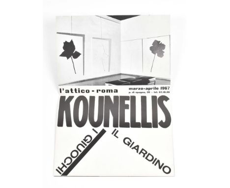 Roma, L'Attico, 1967. Edited by Jannis Kounellis and Alberto Boatto. Softcover, staplebound. 30 x 21.5 cm. 16 pp. Text by Boa