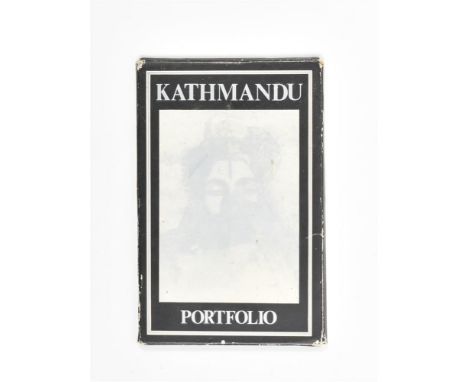 Rotterdam/Kathmandu, Cold Turkey Press/Bardo Matrix, 1976. Black and silver silkscreened card portfolio, containing twelve b/