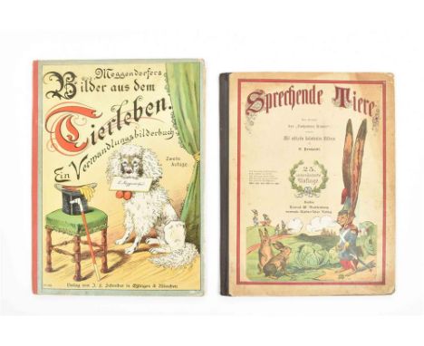 Ein Verwandlungsbilderbuch (...) mit Versen von Julius Beck. Esslingen/ Munich, J.F. Schreiber, n.d. (ca. 1890). 2nd ed. 6 co