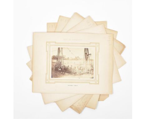 Rare complete set. All albumen prints, all mounted on thick paper as publ. w. letterpress titles and captions, all approx. 25