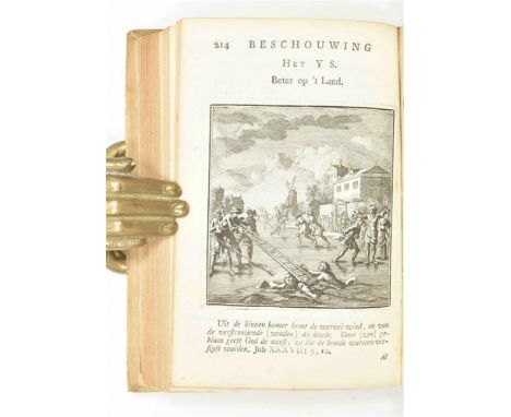 met godlyke spreuken en stichtelyke verzen. Amst., K. vander Sys, 1738. (8),406,(7) p. Engr. frontisp. and 100 engr. emblems.