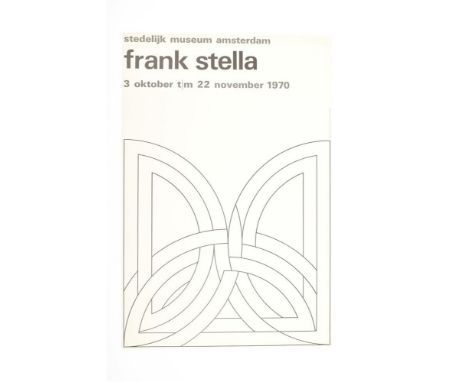 Offset printed black on white, 95 x 64 cm. Designed by Wim Crouwel for Stella's first solo show at the museum from Oct. 3 to 