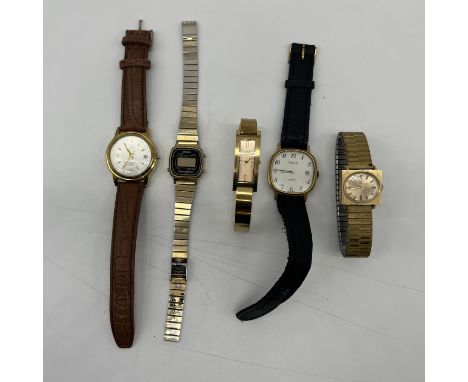 5x watches job lot, a Retro Timex, a Casio Digital, a Rone, a Darch, a Kenneth Cole, all will require a battery and or a serv