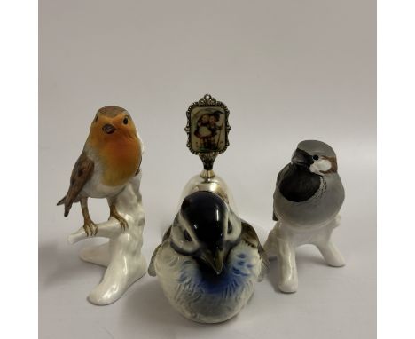 3x Goebel German bird ornaments