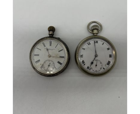 2x vintage pocket watches, silver cased pocket watch Alexander Gill Aberdeen will require a full restoration, a war time mili