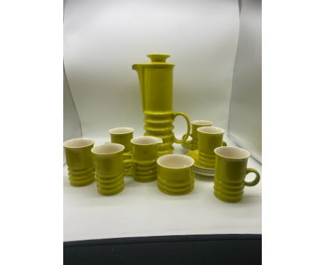 A vintage 1970s Carltonware lime green set
full set with sugar bowl and milk jug
no chips or cracks or marks except for tiny 