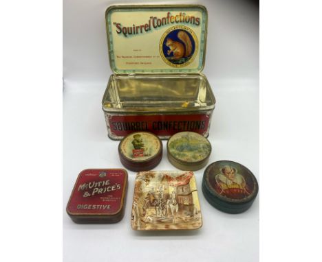 A collection of vintage tins + an advertising dish
&nbsp;