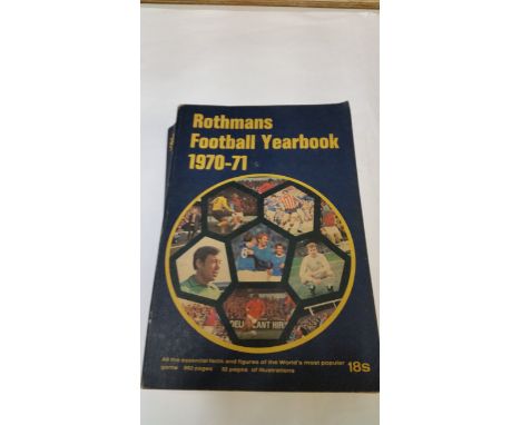 FOOTBALL, softback edition of Rothmans Football Yearbook 1970-71, first year of issue, VG