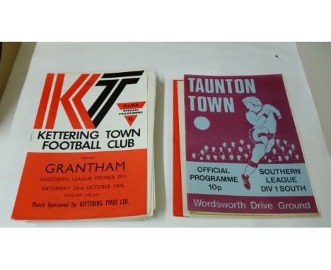 FOOTBALL, non-league programmes, 1970s onwards, inc. Grantham, Kettering, Tooting &amp; Mitchum, Chorley, Southport, Nuneaton