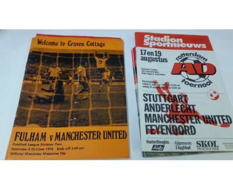 FOOTBALL, Manchester United selection, inc. programmes, Dunstable v Luton Town 1975 (George Best), at Sporting Lisbon 1964/5,