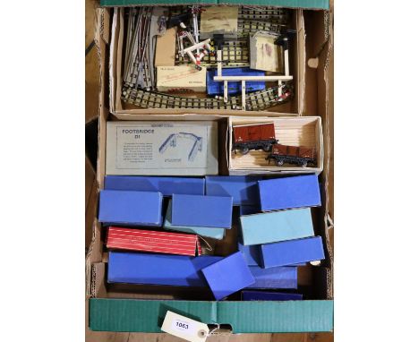 A quantity of Hornby Dublo railway. Including; a 2-rail Class R1 BR 0-6-0T locomotive re-lined in Southern livery as 1337, in