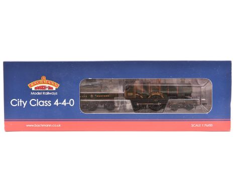 A Bachmann Branch-Line OO GWR City Class 4-4-0 tender locomotive, City of Bath RN3433, (31-726). In lined Brunswick Green liv