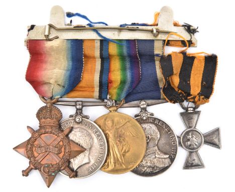Five: 1914-15 star, BWM, Victory (213587 R L Peebles PO RN), Naval LS &amp; GC Geo V (213587 R.L. Peebles PO HMS Pembroke); R