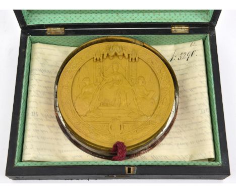 An impressive Victorian grant of Letters Patent, for "hinges, joints and connections" to John Hillier of Balsall Heath, Worce