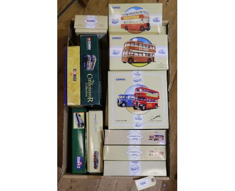 16x Corgi 1:50 scale buses and coaches packs. Including 7x 2-vehicle sets. Plus Guy Arab, Wolverhampton. Bristol K, Cardiff. 