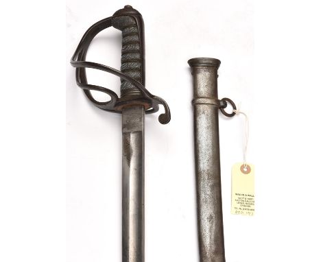 A Vic 1821 pattern light cavalry officer's sword of the Madras Cavalry, curved fullered blade 35½", with maker's name "Maynar