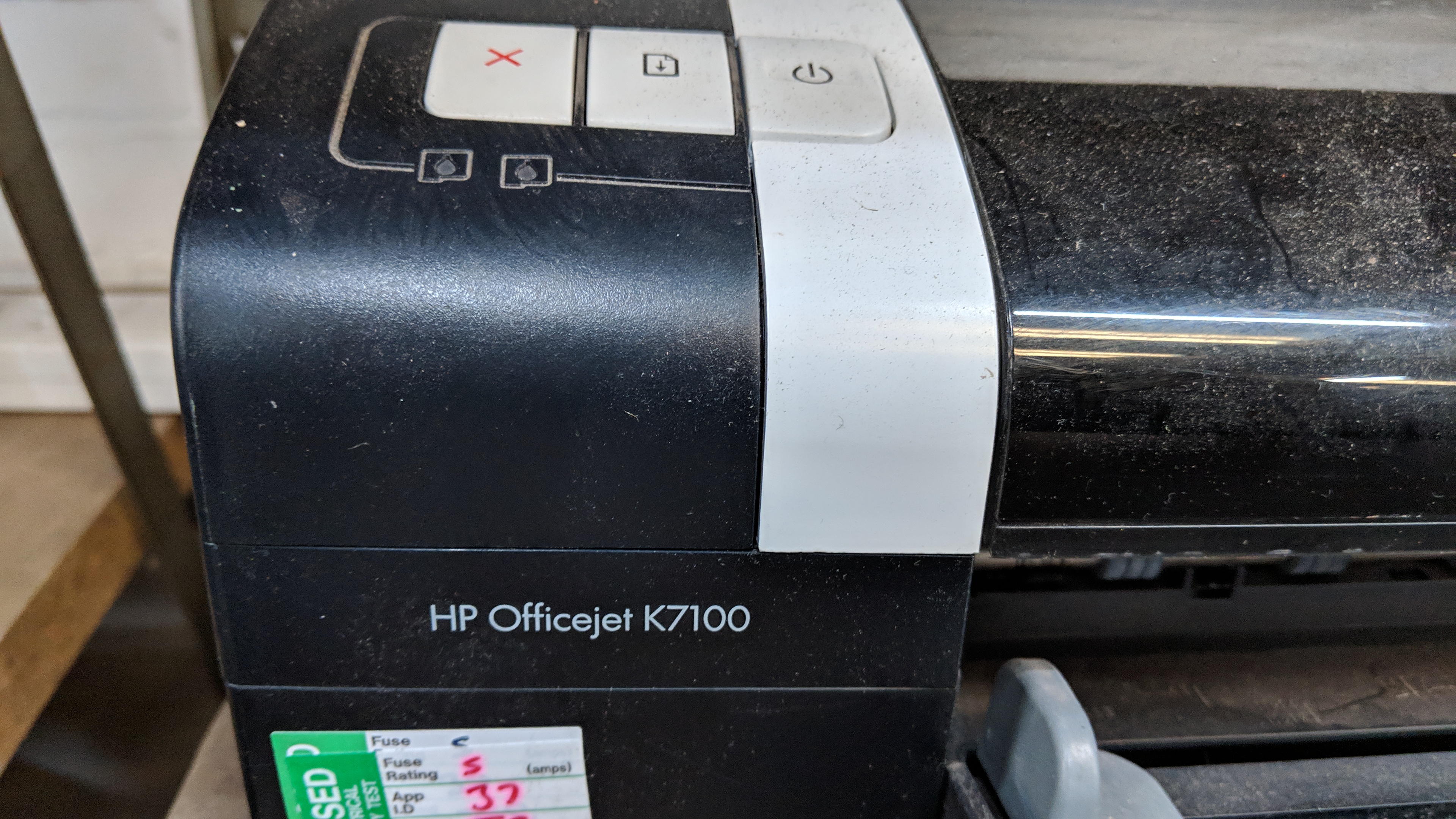 HP OfficeJet K7100 A3 desktop inkjet printer IMPORTANT Please remember