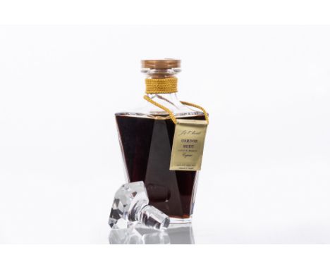 Cognac, Martell Cordon Bleu, in Baccarat crystal decanter, with facet cut stopper, 1980s bottling for Hong Kong market.