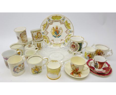 Spode loving cup 'To Celebrate the Three Hundredth Anniversary of the Founding of the Regiment', Edward VII Coronation mug, C