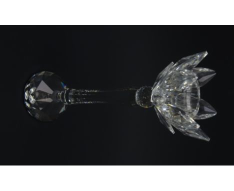 Swarovski crystal Tulip candlestick, H19.5cm  Condition Report Click here for further images, condition, auction times & deli