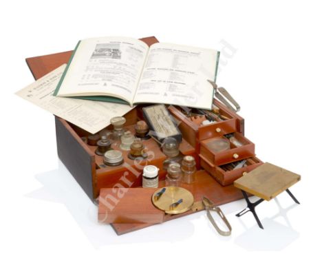 including turntable, tools, bottles of oil, platform, burner, large quantity of spare glasses and rings etc, containing with 