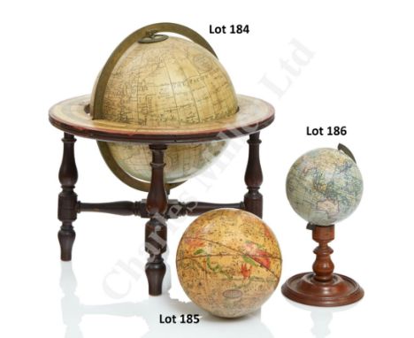 signed in cartouche as per title, coloured gores with the tracks Anson, Cook and other explorers, horizon ring with zodiac an
