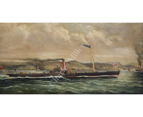 The P.S. 'Marquis of Bute'Oil on canvas laid down on board15½ x 30¾in. (39.5 x 78cm.)Built by Barclay, Curle & Co. of Whitein