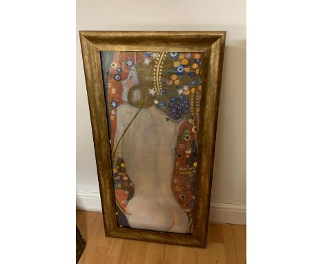 After Gustav Klimt (1862-1918) Austrian, a print from Water Serpents II (detail) in a private collection, framed and glazed, 