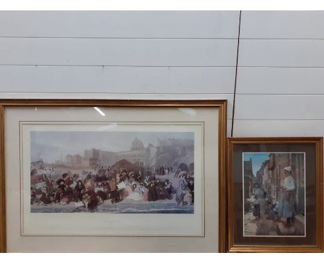 After William Powell Frith RA ( 1819-1909), "Ramsgate Sands (Life at the Seaside)", glazed and framed (54x88 cm), together wi