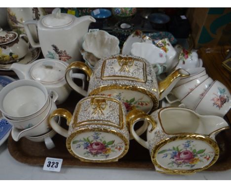 A PARCEL OF MIXED TEAWARE including Midwinter, Shelley, Royal Albert and Sadlerregarding the Sadler teaset. There is lots of 