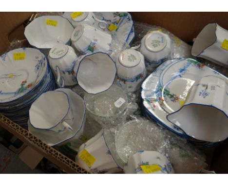 A QUANTITY OF VINTAGE MELBA BONE CHINA FLORAL PATTERNED TEAWARE