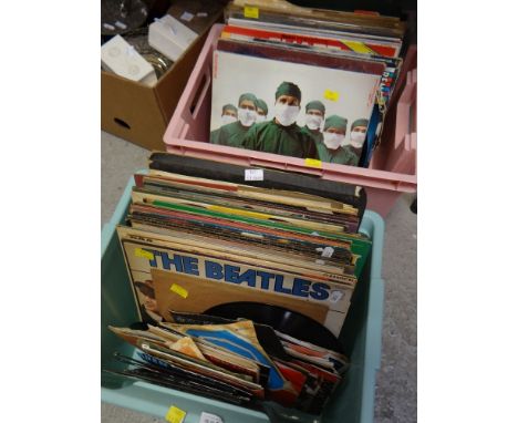 COLLECTION OF LP &amp; SINGLE RECORDS including The Beatles, Boomtown Rats etc