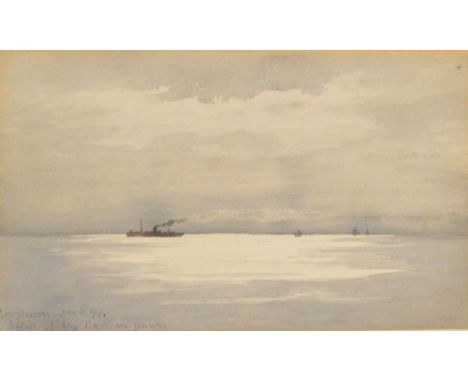 EDWARD HEALEY; watercolour "Heysham, June '97, Effect of Top Light on Smoke", unsigned, inscribed and also inscribed on label