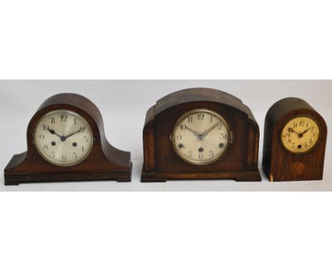 An early 20th century Art Deco mantel clock with Westminster chime, the silvered dial set with Arabic numerals with lightning
