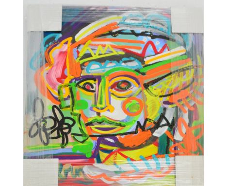 NOAH LUBIN (b.1979); oil on canvas, abstract portrait study, 61 x 51cm, unframed. CONDITION REPORT: Appears good with no obvi