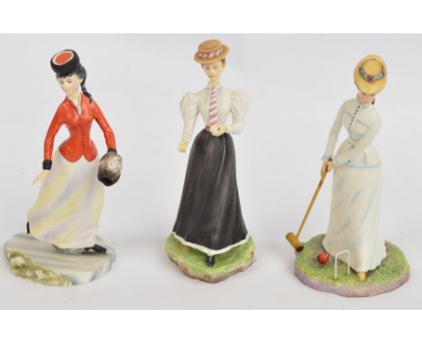 Three boxed limited edition Royal Worcester figures, each 476/500; "Bridget", "Emily", and "Marion" (af) (3). CONDITION REPOR
