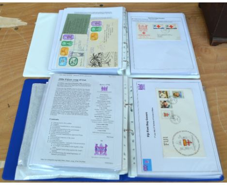 FIJI; first day covers collection from 1935 jubilee, better KGVI and 1950's through to 1980's in two albums and loose (approx