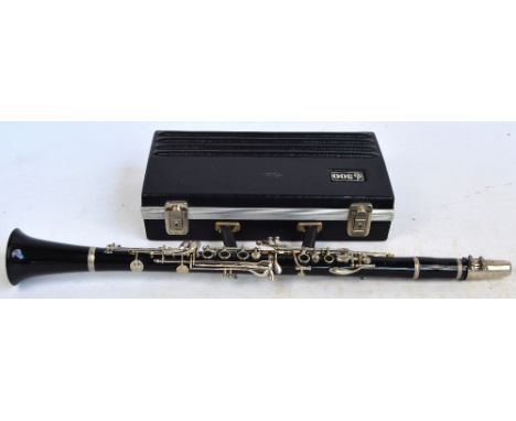 A cased B&H "Regent" clarinet.